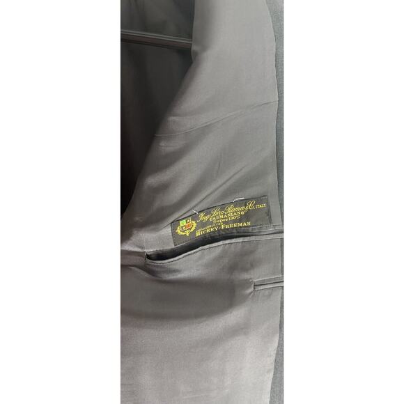 Hickey Freeman Blazer 46R Dark Gray Wool Men’s Loro Piana Italy Old Money - Picture 6 of 11